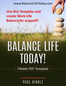Goal setting Template Work Life Balance